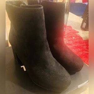 TORRID PLATFORM BOOTIE - FAUX SUEDE BLACK 8W